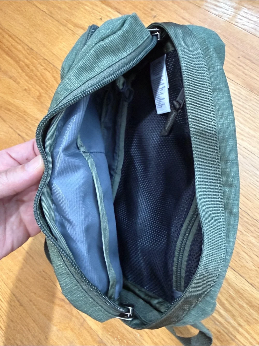 The North Face Olive Green Belt Bag with Front Pockets